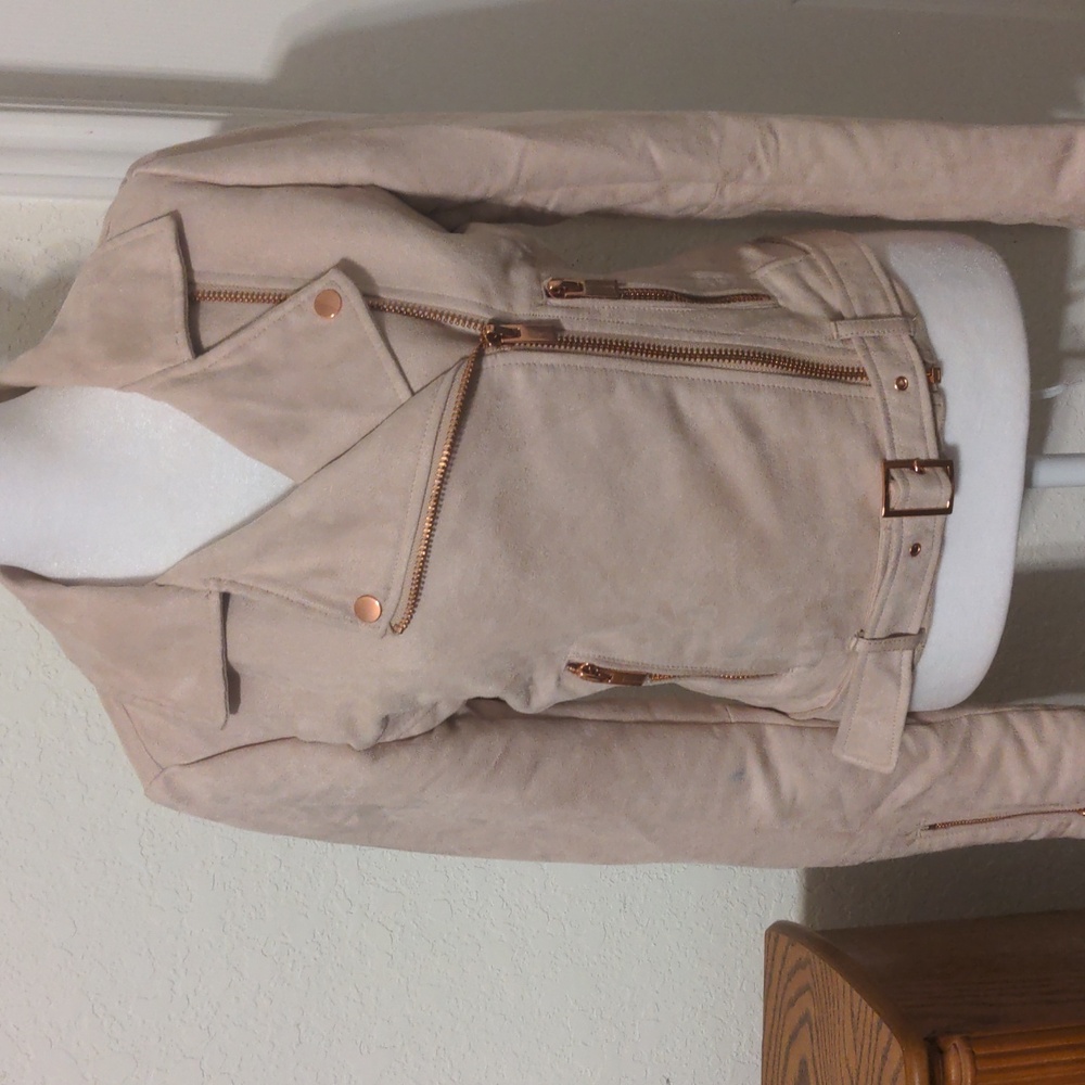 LC Lauren Conrad Beige Suede Jacket
